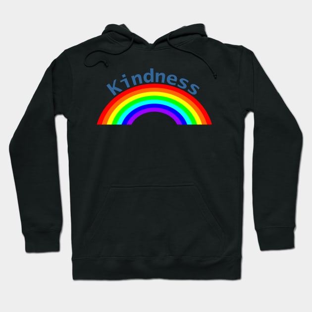 Blue Kindness Rainbow Hoodie by ellenhenryart